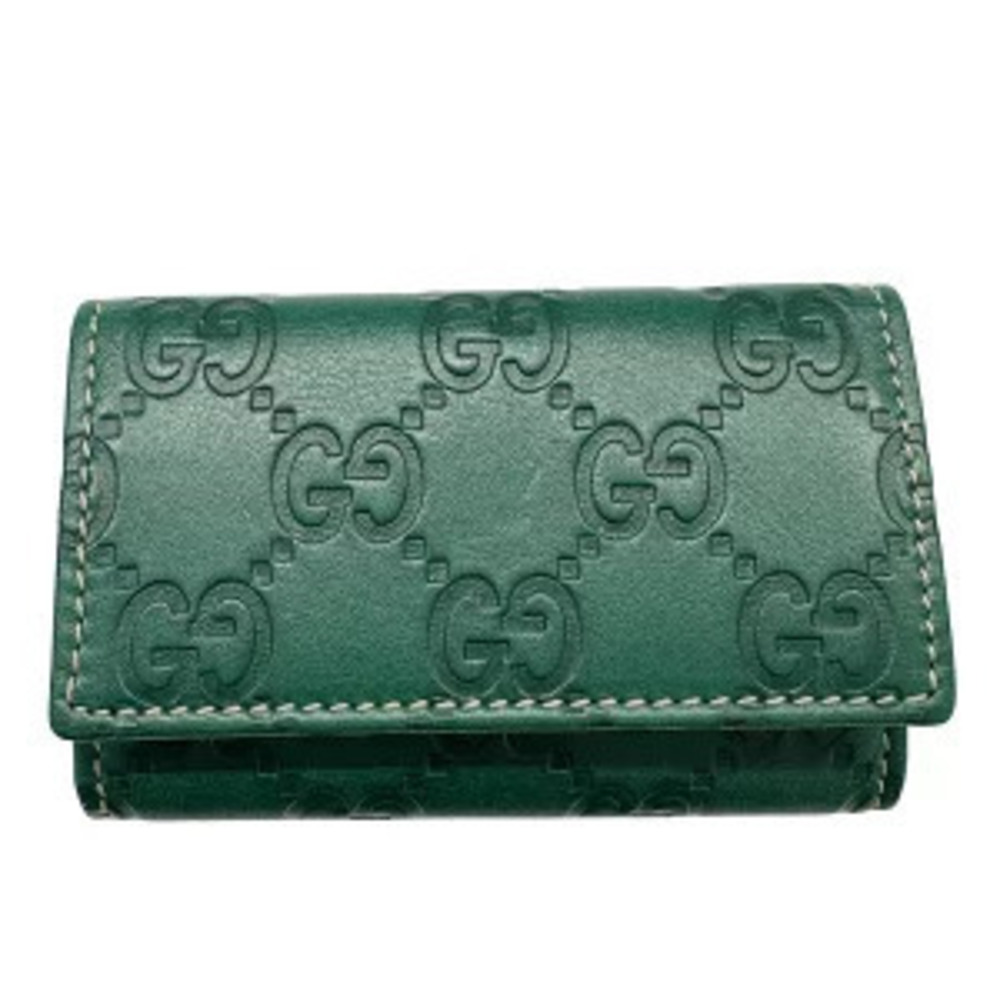 Gucci Key Case Shima Leather Green - Gem
